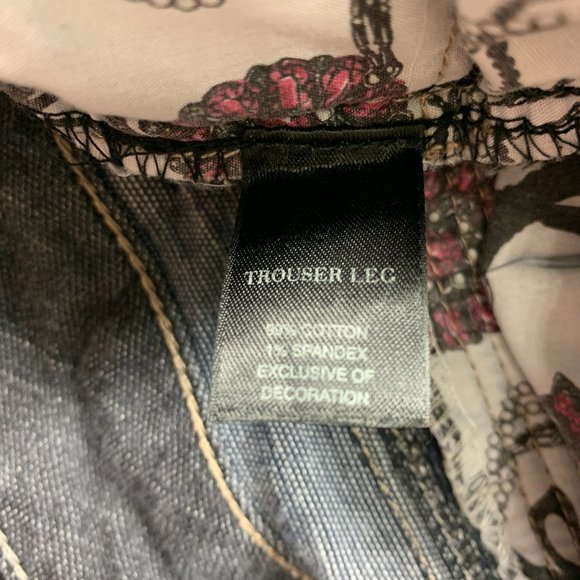 White House Black Market 6 Jeans Blanc Flare 32" X 33.5" - Picture 5 of 8